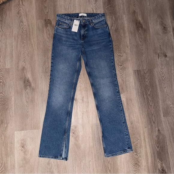 MANGO/MNG Mid-Rise Straight With Slit - Picture 2 of 9